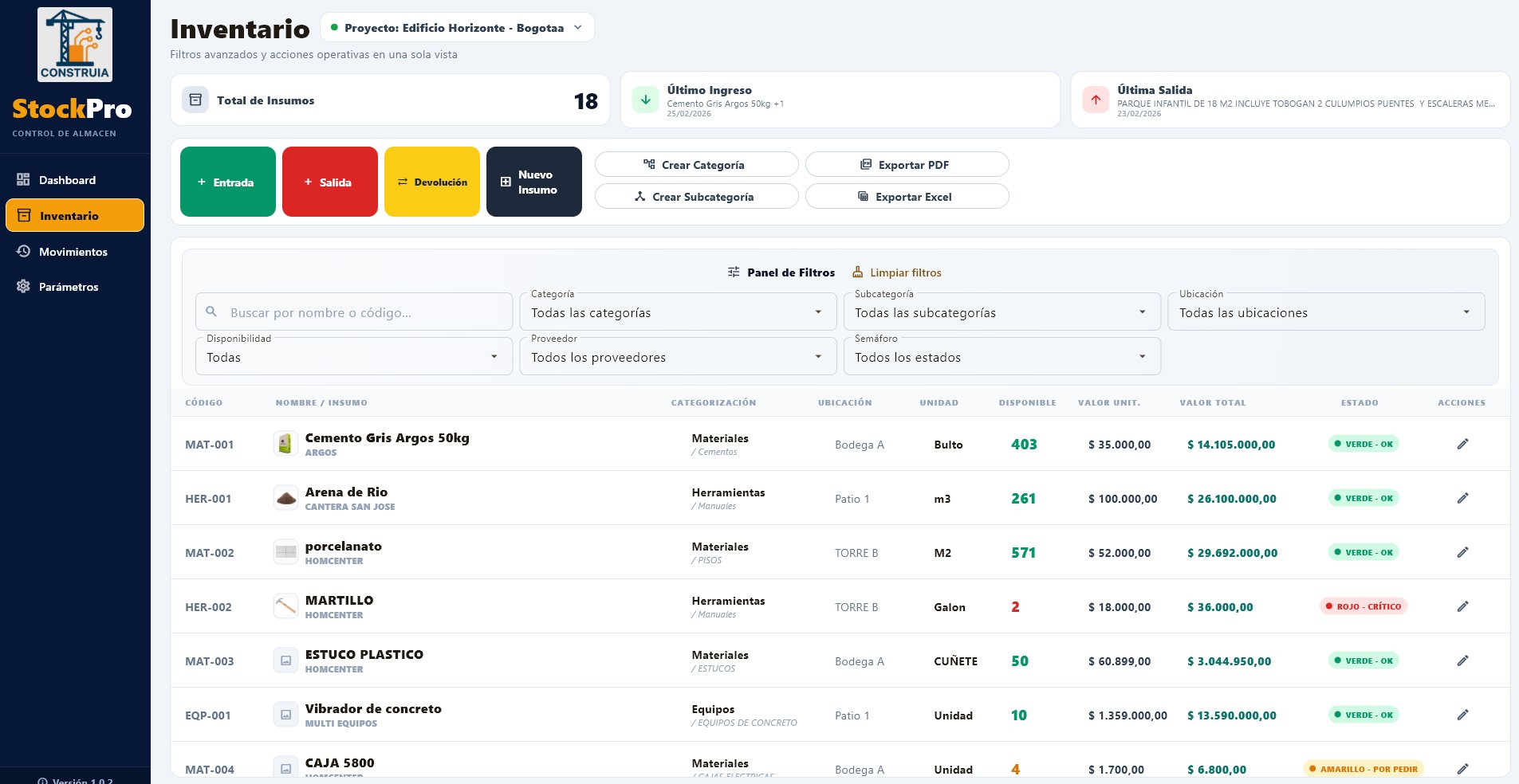 StockPro Inventario